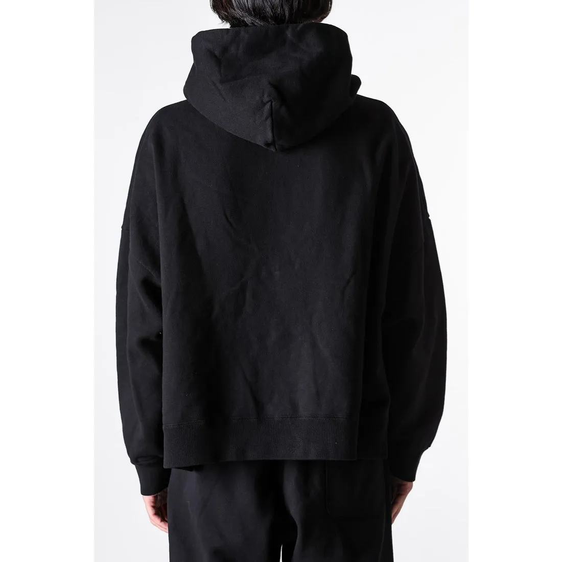 SAINT Mxxxxxx RIBON SAINT HOODIE/BLK The latest SAINT basic loose hoodie, black S-XL, original uniform high weight and light fleece sweatshirt fabric, custom woven and dyed, original loose short fat version, unchanged from the knife, original flavor, original accessories, fruit main mark/wash mark/cherub mark complete, ready-to-wear pre-shrunk without deformation after washing